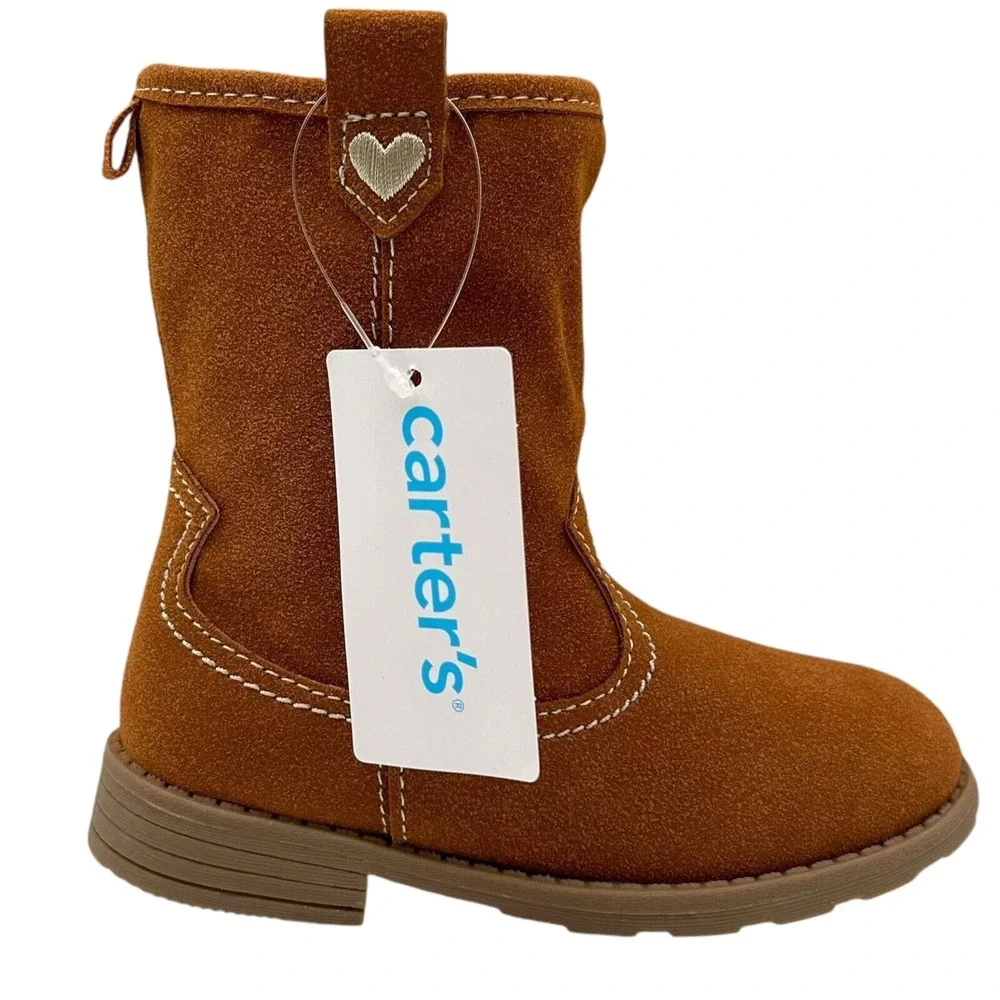 Carters‎ Little Girls Western Slouch Fashion Boots Size 12 Brown Mid Calf